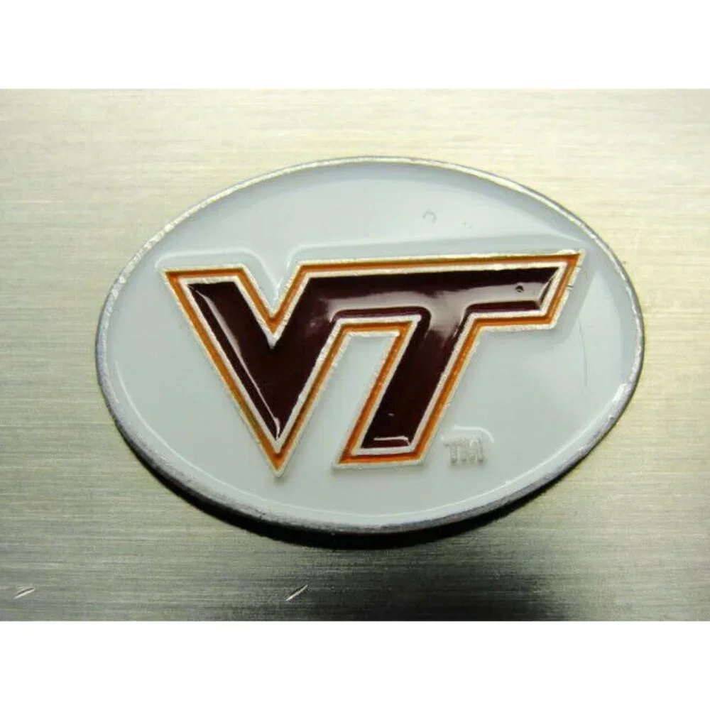 VT Virginia Tech Bottle Cap Opener SilverT Cash Holder Wallet Vintage Money Clip